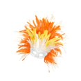 thumbnail image 4 of Tocado de plumas para disfraz, máscara de plumas, tocado decorativo para cosplay Naranja, 4 of 9