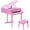 Pink, variant on Classical Kids Piano 30 Keys Wood Toy Mini Grand Piano with Bench Pink