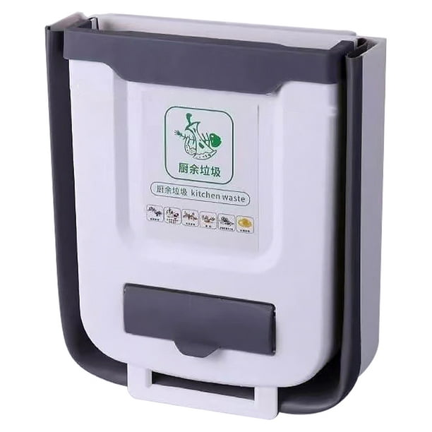 FELTECHELECTR Cubo de basura de cocina colgante, cubo de basura de cocina plegable, cubo de basura pequeño, organizador