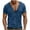mens shirts-Blue, variant on Homenesgenics Mens Shirts Men Tops T Shirts for Man Fashion Men Casual Button Solid Color Short Sleeve-Neck Blouses Shirts Gray M