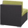 thumbnail image 3 of Lounge Armless Middle Chair, Green, Wicker Rattan, Outdoor Patio Balcony Cafe Bistro Garden Hospitality Restaurant, Modern Contemporary, HB36956, 3 of 3