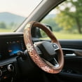 thumbnail image 6 of Western Steering Wheel Cover,Retro Western Cowboy Car Universal Steering Wheel Cover,Embossed Hand-Painted Leather Western Car Accessories, for Women Man, Anti- Design Easy to Install (E), 6 of 7