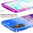 thumbnail image 5 of For Samsung Galaxy S20 FE Case w/ TPU Screen Protector Liquid Quicksand Glitter Cute Bling Girls Women [Shock Proof] for Galaxy S20 FE - Purple/Blue, 5 of 5