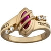 Freestyle, 14K Gold over Sterling Marquise Wrapped Birthstone Class Ring, Personalized, High School or College Graduation