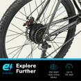 thumbnail image 3 of Schwinn 26" Boundary Electric Mountain Bike for Adults, 18 Speeds, 250w Ebike Motor, Gray, 3 of 8