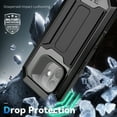 thumbnail image 5 of ELEHOLD Rugged Case for iPhone 17 with Flip Camera Protection Built-in Screen Protector Hidden Kickstand Military Grade Shockproof Anti-Scratch Heavy Duty Full Body Case, Black, 5 of 8