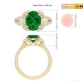 thumbnail image 5 of ANGARA Classic Oval Lab Grown 2.25 Ct Emerald Couture Engagement Ring for Women in 14K Yellow Gold (Size-10x8mm) | May Birthstone, Anniversary, Jewelry Gift for Women | Lab-Grown Emerald Ring, 5 of 9