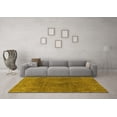 thumbnail image 3 of Ahgly Company Indoor Round Abstract Yellow Modern Area Rugs, 8' Round, 3 of 4