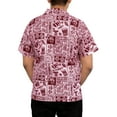 thumbnail image 2 of HAPPY BAY Men's Tropical Floral Beach Shirts Casual Short Sleeve Button Down Shirts Hawaiian Shirt for Men XL Hawaii Tribal, Red, 2 of 4