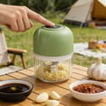 thumbnail image 3 of VMWMSSR Electric Garlic Chopper, Mini Rechargeable One-Touch Food Chopper, Portable Electric Garlic Mincer For Kitchen Home Cooking Food Prep Green-11x8.5cm, 3 of 6