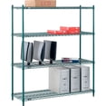thumbnail image 3 of Nexel 4 Shelf Poly-Green Wire Shelving Unit Starter 54""W x 18""D x 54""H, 3 of 3
