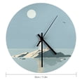 thumbnail image 2 of Wood Wall Clock - Unique Modern Silent Non-Ticking Living Room Retro Decor, for Home Office 11.8 inch, 2 of 4