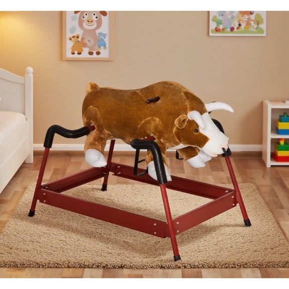 Kids Spring Rocking Horse – Plush Ride-On Toy with Soothing Melody Safety Features & Bright Design for Toddlers
