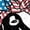 HEATHER BLUE, variant on Instant Message - Red White And Moo Cow Graphic Racerback Tank