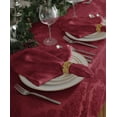 thumbnail image 3 of Newbridge Burgundy Damask Barcelona Scroll 60 x 84 inch Oval Fabric Holiday Dining Tablecloth, 3 of 4