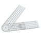 thumbnail image 1 of Regla de ángulo transparente, regla de ángulo transparente, regla de medición flexible, herramienta de medición de geometría ajustable, materiales ecológicos, 1 of 14