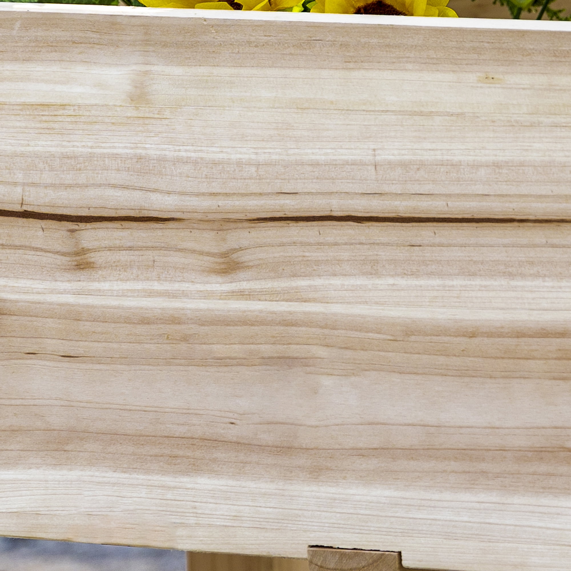 Outsunny 73" x 18" x 32" Raised Garden Bed w/ Three Elevated Planter Box, Freestanding Wooden Plant Stand for Vegetables, Herb, Flowers, Natural