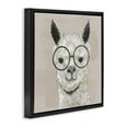 Stupell Industries Happy Alpaca Glasses Portrait Animals & Insects