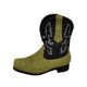 thumbnail image 3 of Oucaili - Botas vaqueras para mujer, estilo retro, bordadas, a media pantorrilla, punta cuadrada, botas vaqueras, 3 of 4