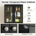 thumbnail image 6 of Costway 63.5" Tall Kitchen Pantry Storage Cabinet with Glass Door Storage Shelves Black, 6 of 11