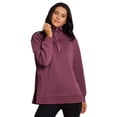 thumbnail image 3 of RBX Active Women's 1/4 Zip Mock Neck Fleece Tunic Sweatshirt, 3 of 5