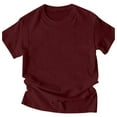 thumbnail image 5 of Women's Fashion Casual T-Shirt Round Neck Short Sleeve Comfortable Versatile Solid Top for Home Commute Everyday Wear, 5 of 6