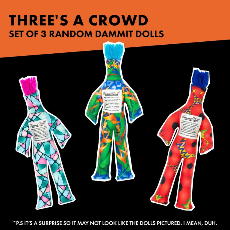 Dammit Dolls Ménage à Trois 3 pack Dammit Doll Stress Relief Toy, Gag Gifts  