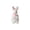 White, variant on TAROFISH Flocked Bunny Figurines with Bow Tie 8" Easter Decorations Flocking Rabbit Tabletop Mantel Decoration Easter Centerpieces for Spring Home Office Table Decor Supplies,Orange
