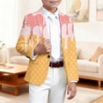 thumbnail image 2 of Big Boy's Formal Suits Button Down Ice Cream Print Fashion Casual Party Coats Kids Fall Outwear Size 9-10T, 2 of 4