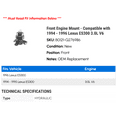 thumbnail image 2 of Front Engine Mount - Compatible with 1994 - 1996 ES300 3.0L V6 1995, 2 of 2