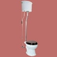thumbnail image 2 of High Tank Pull Chain Toilet White Ceramic Two-Piece Antique 74" Renovator's Supply, 2 of 9