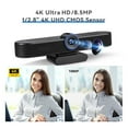 thumbnail image 3 of 4K Ultra-Wide Angle Conference Webcam 8MP 5x Digital Zoom With Auto Framing USB PC Webcam Living Streaming, 3 of 6