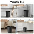 thumbnail image 6 of Wdmiya 3 Pack Bathroom Trash Can, 1.8 Gallons Round Garbage Can, Black, 6 of 9