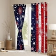 thumbnail image 3 of Feelyou July Fourth Teens Curtains Pack of 2 (42x84 Each), Dreamy Firework Stars Curtains Blackout, Retro American Flag Bedroom Curtains, Window Curtains Decor, 3 of 6