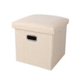 thumbnail image 1 of Reposapiés Otomano de Almacenamiento Plegable, Taburete para , de Centro para Habitación de Niños, Sala de , Dormitorio, Contemporáne Beige Gloria Otomana de almacenamiento plegable, 1 of 9