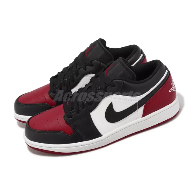 Ni - ke Ni - ke Air Jordan 1 Low AJ1 Bred Toe 2.0 Men Casual Shoes Sneakers 553558-161