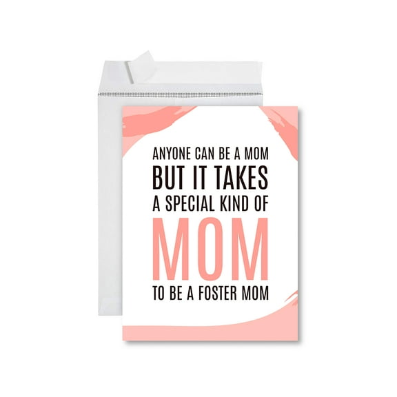 Koyal Wholesale Funny Mother's Day Jumbo Card With Envelope, To Be A Foster Mom, Set of 1