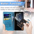 thumbnail image 5 of Wallet Phone Case for Samsung Galaxy S23 Ultra,Cute Cartoon Cat Dog Pattern PU Leather Case with Magnetic Clasp and Cash Card Slots Holder Holster for Galaxy S23 Ultra,CD Blue, 5 of 16