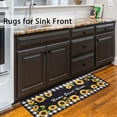 thumbnail image 6 of Sunflower Kitchen Rugs and Mats Non Skid Washable, Yellow Sunflower Kitchen Sink Mat Rug Floor Mat, Sunflower Kitchen Decor and Accessories Home Decor, Kitchen Mat Set of 2 (Sunflower, Plaid, 6 of 6