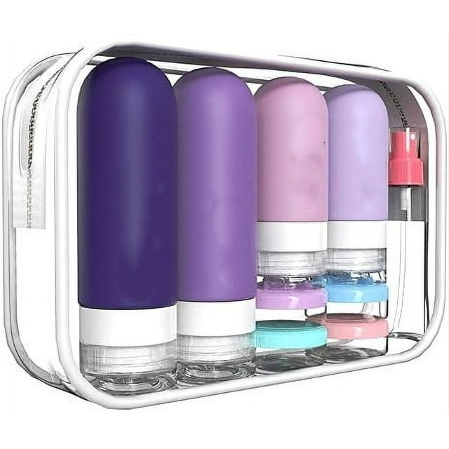 Dvkptbk travel bottle Silicones Travel Container 18 Pack Travel Cosmetic Bottles Silicones Travel Container 18 Pack Travel Cosmetic Bottles