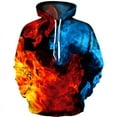 2024 No Rule New Colorful Flame Hoodie 3d Fluorescence Sweatshirt Men