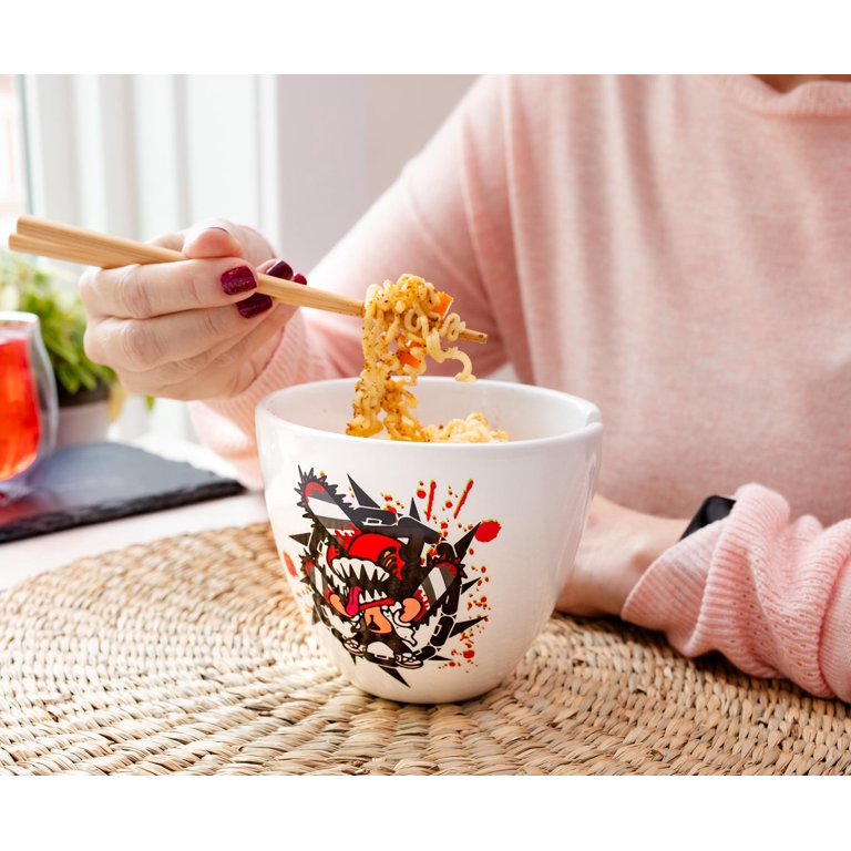Department 56 Animal Planet Orca Whale Ramen Bowl & Chopsticks – 21 Oz Stoneware, Microwave & Dishwasher Safe