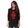 thumbnail image 5 of Science Nerd Periodic Table Valentine Women's Long Sleeve T Shirt Brisco Brands S, 5 of 6