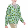 thumbnail image 2 of Cauagu Froggs In The Lake Print Sun Protection Jacket for Teen,Full-Zipper Long Sleeve Sun Shirts with Pockets UV Hoodie Shirts Outdoor Athletic Jacket-Large, 2 of 7