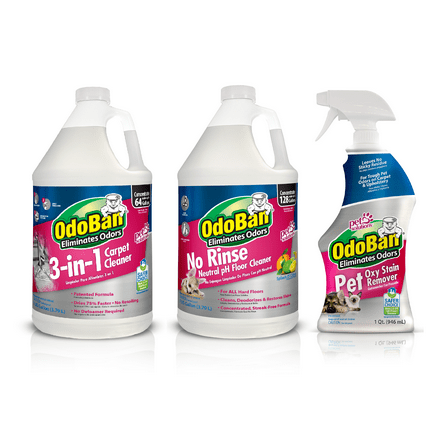 OdoBan Pet Oxy Stain Remover Spray Bottle, No Rinse Neutral pH Hard Floor and 3-n-1 Carpet Cleaner, 32 Ounce