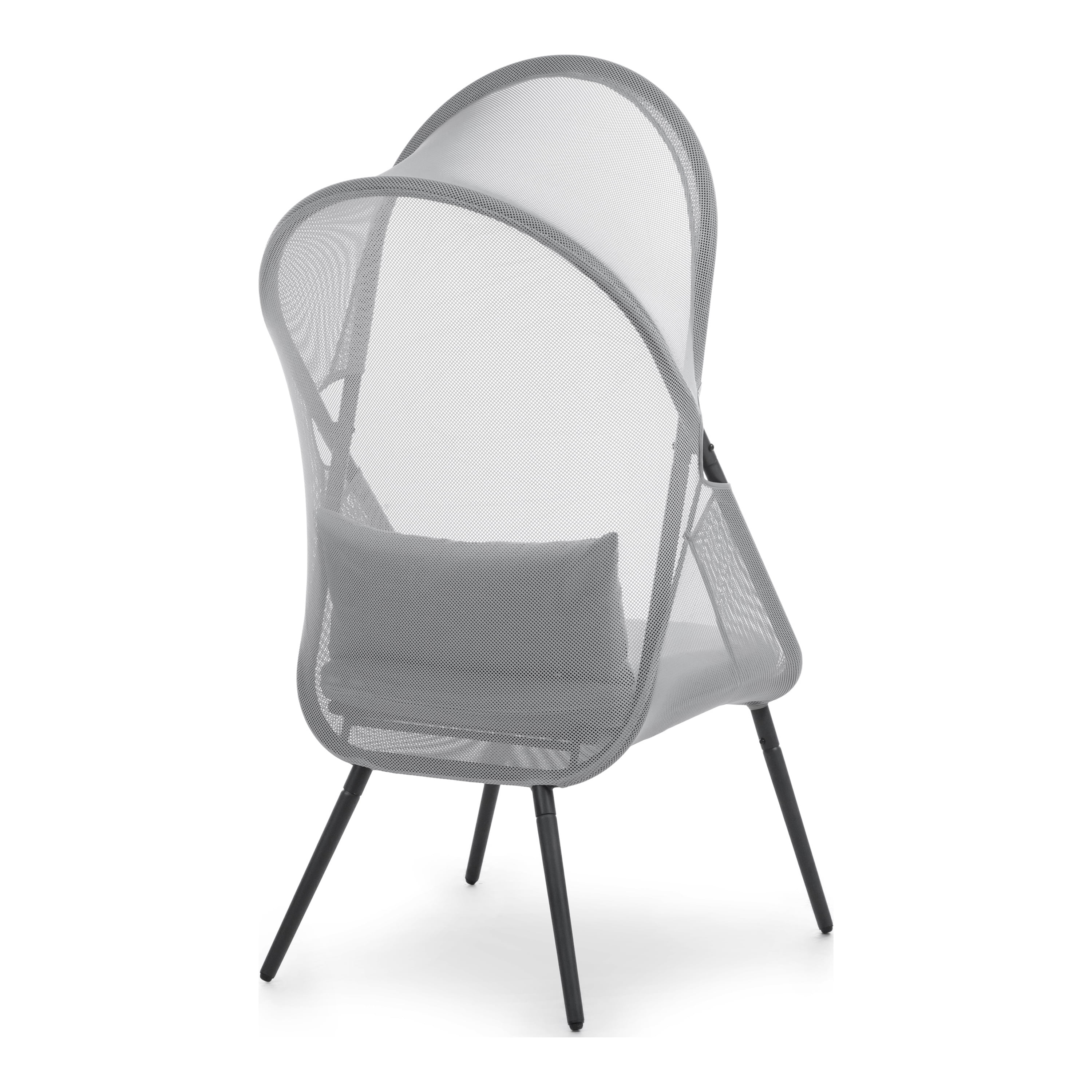 Furniture of America Perth UV-Resistant Foldable Patio Chairs, Set of 2, Light Gray