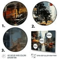 thumbnail image 3 of Designart "Cityscape composition II" Abstract Collages Floater Framed Wall Art Living Room, 3 of 7