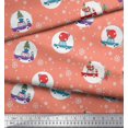 thumbnail image 2 of Soimoi Modal Satin Fabric Gift Box,Car & Santa Christmas Print Fabric by The Yard 42 Inch Wide, 2 of 3
