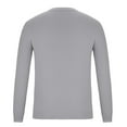 thumbnail image 4 of Qulqfy Classic Sweater for Men Basic Slim Fit Knit Gray Long Sleeve Casual Fall Winter Crew Neck Sweater Mens Golf Shirt M, 4 of 6