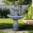 thumbnail image 3 of Hamiedun 48" H Elegant Water Fountain Outdoor Garden - Decorative Water Fountain Outdoor with Intricate Design for Patio, Backyard, Lawn, Outside Decor, 3 of 5